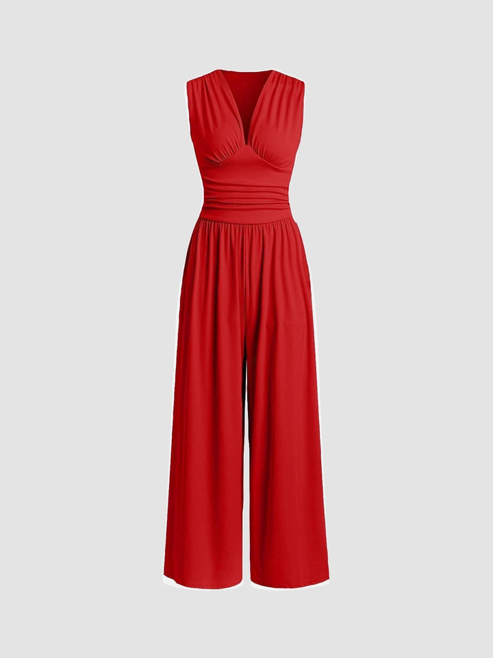 Sandra | Sleeveless Wide-Leg Jumpsuit